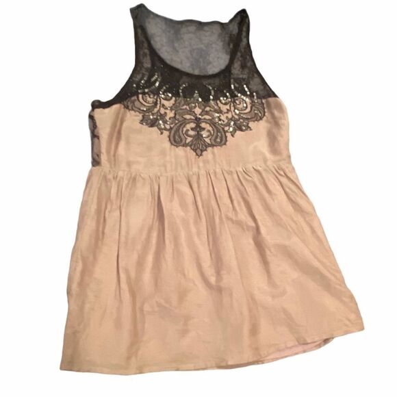 MISS ME LACE SLEEVELESS COTTON SILK BLEND SIZE MED - Picture 1 of 13
